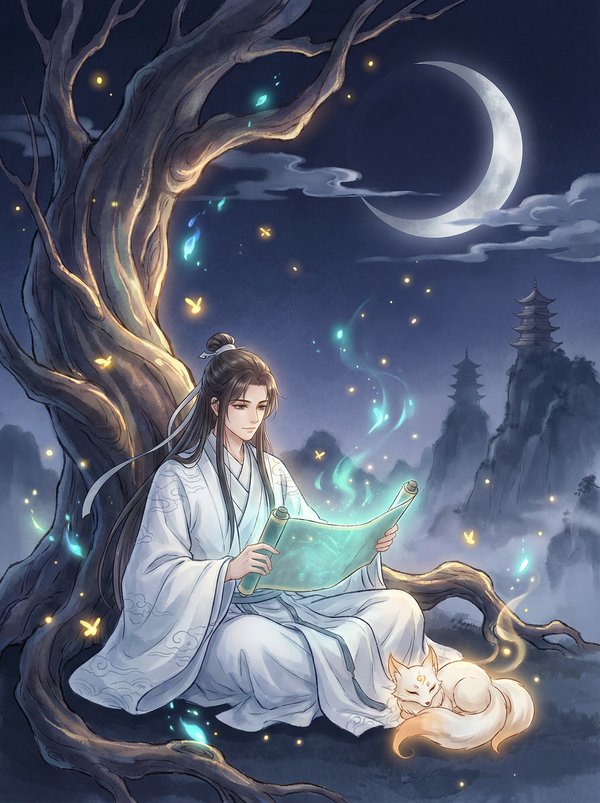 国产视频-月下书生